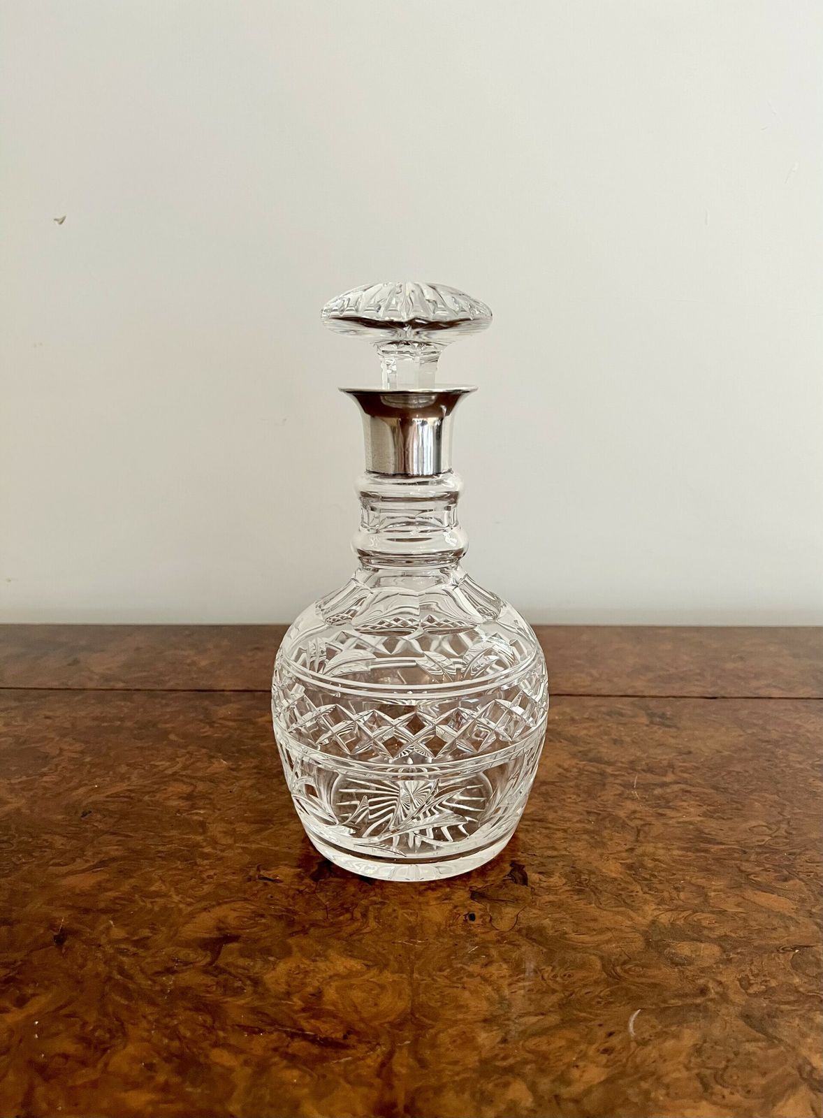 Quality Edwardian Silver Collar Decanter