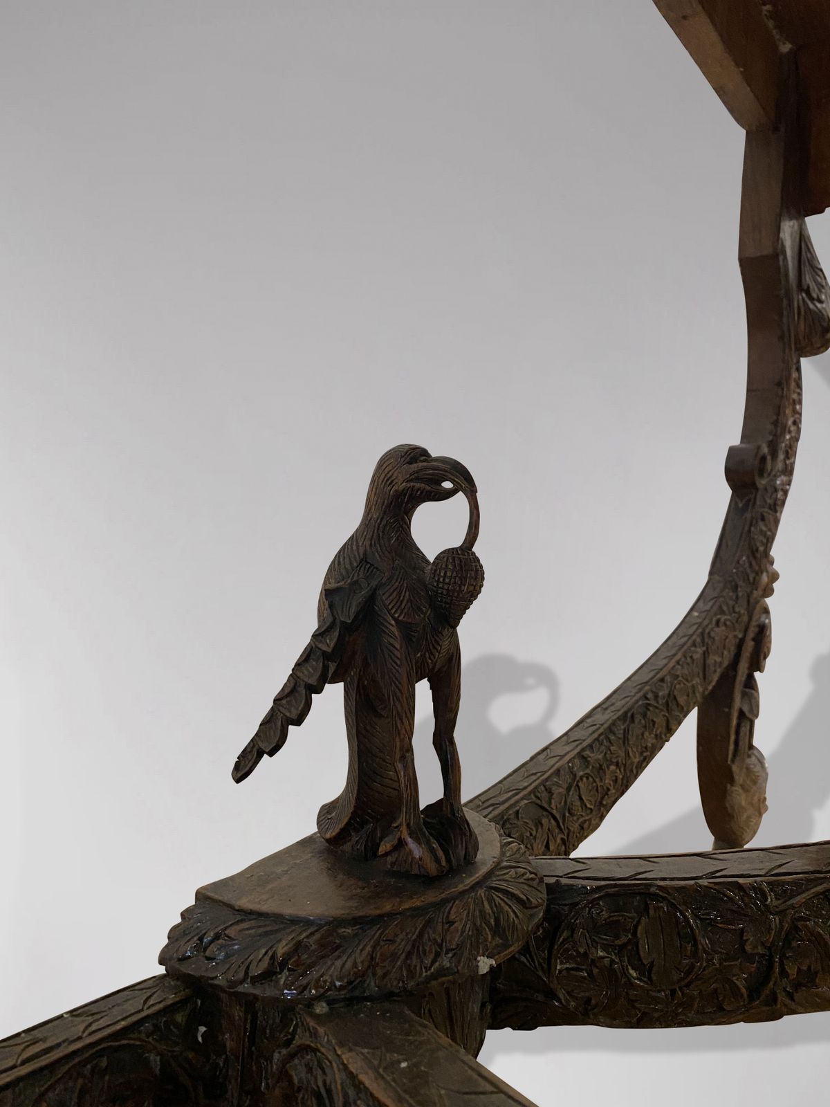 19th Century Anglo Indian Carved Rosewood Console photo vintage