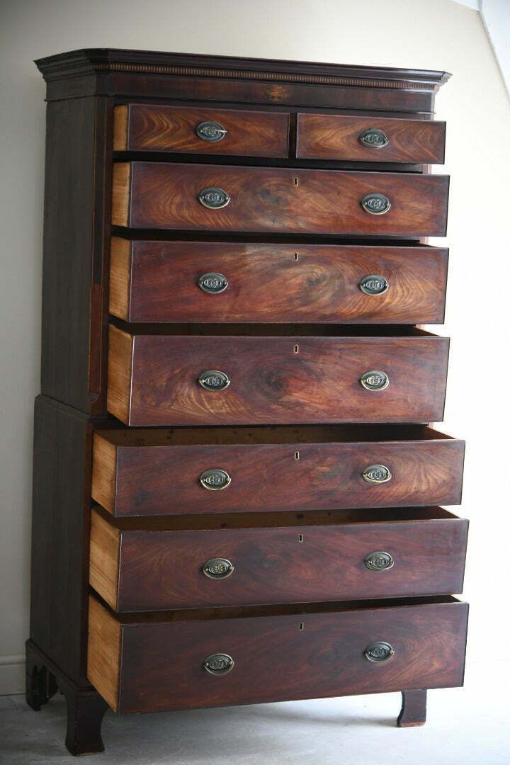 1895.0 Georgian Mahogany Chest On Chest photo