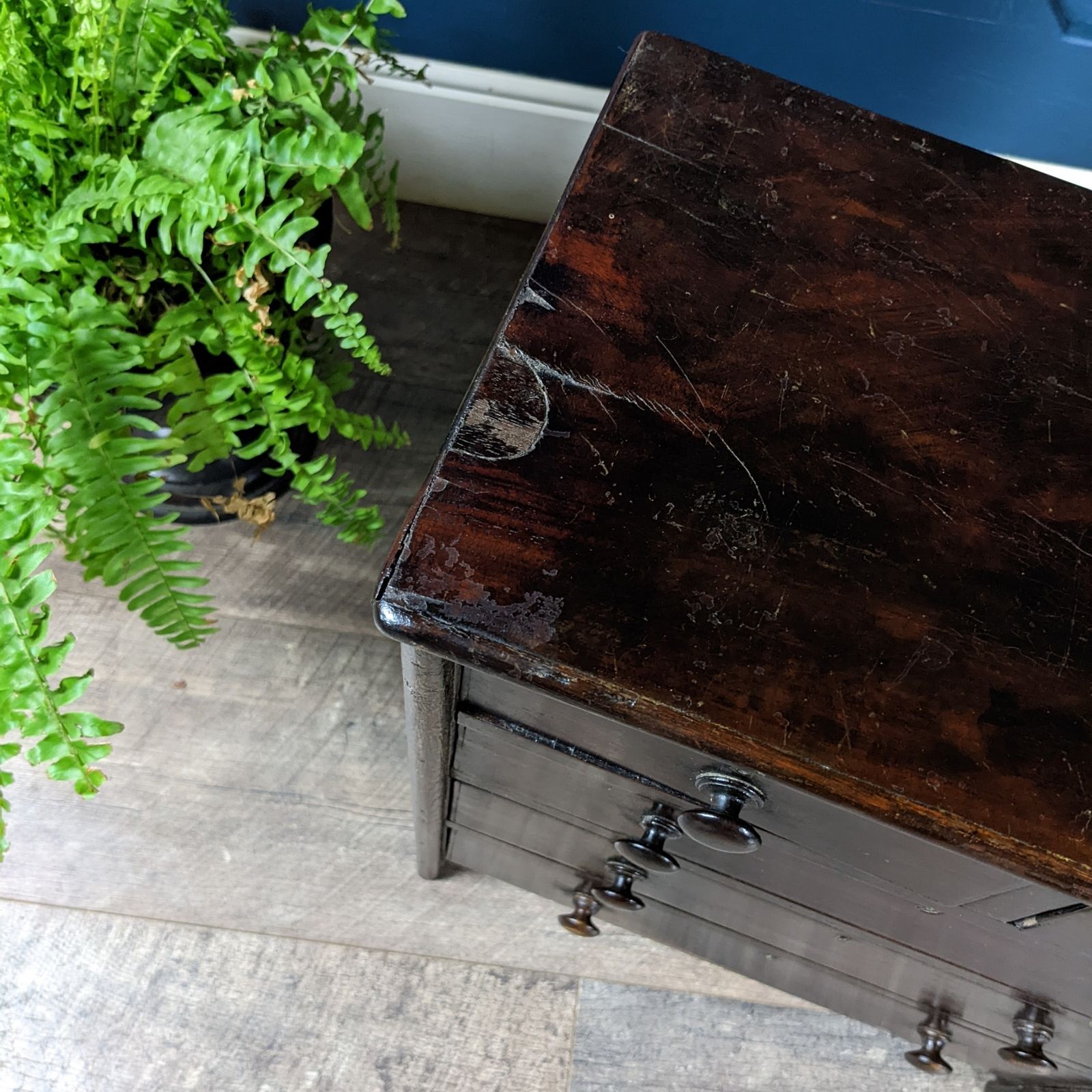 19th Century Apprentice Size Antique Chest Of Drawers photo vintage