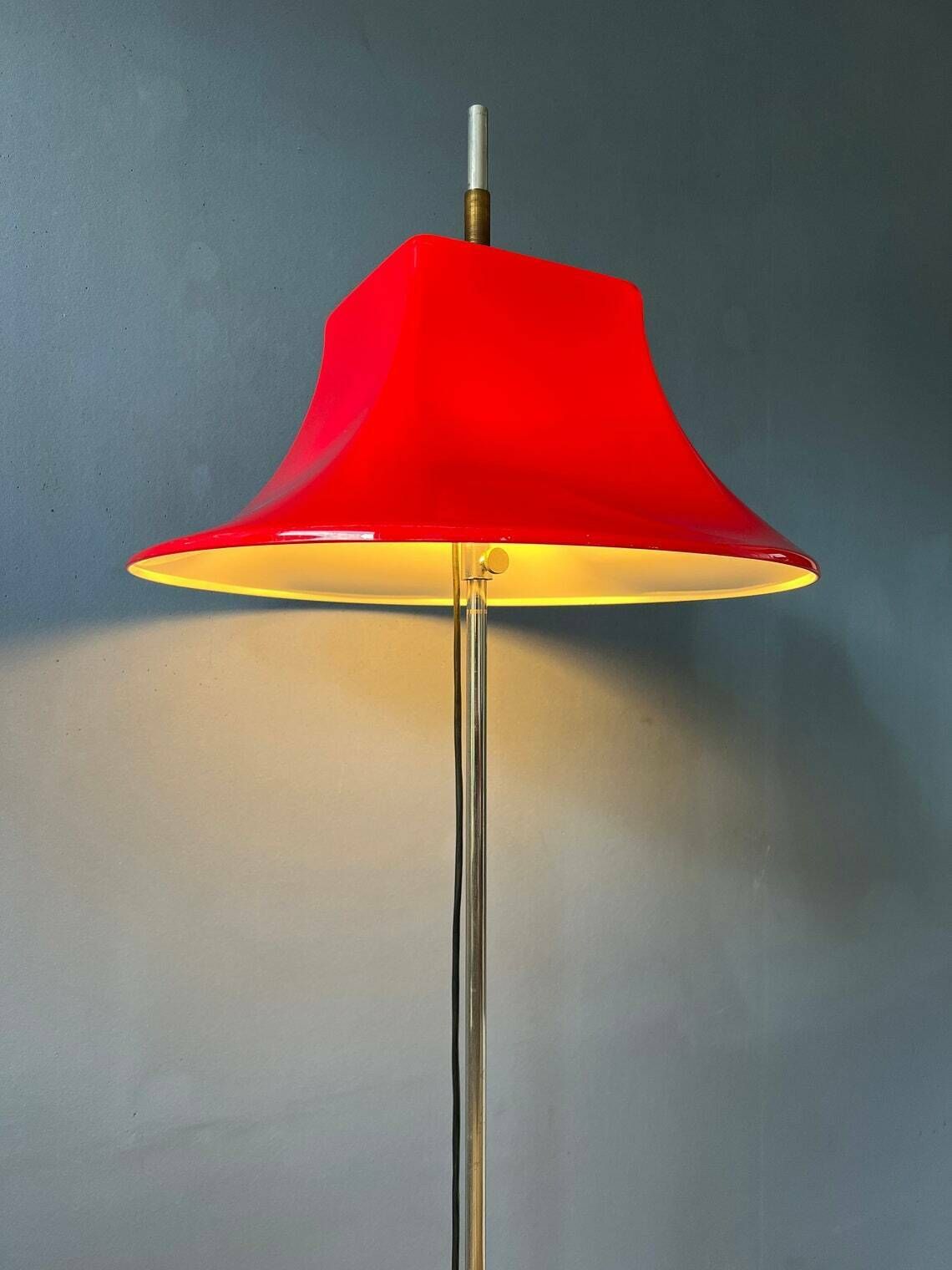 Red Willem Hagoort Space Age Floor Lamp   Mid Century Acrylic Glass Lamp photo furniture