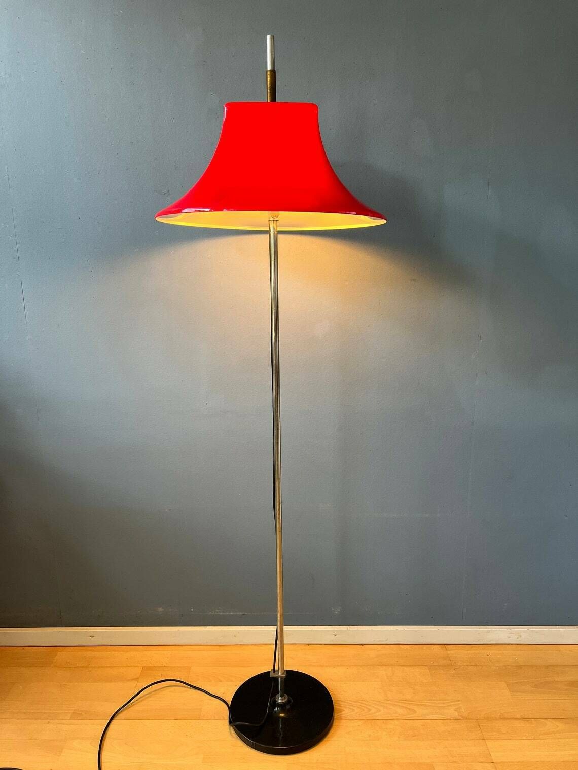 Red Willem Hagoort Space Age Floor Lamp   Mid Century Acrylic Glass Lamp photo for sale