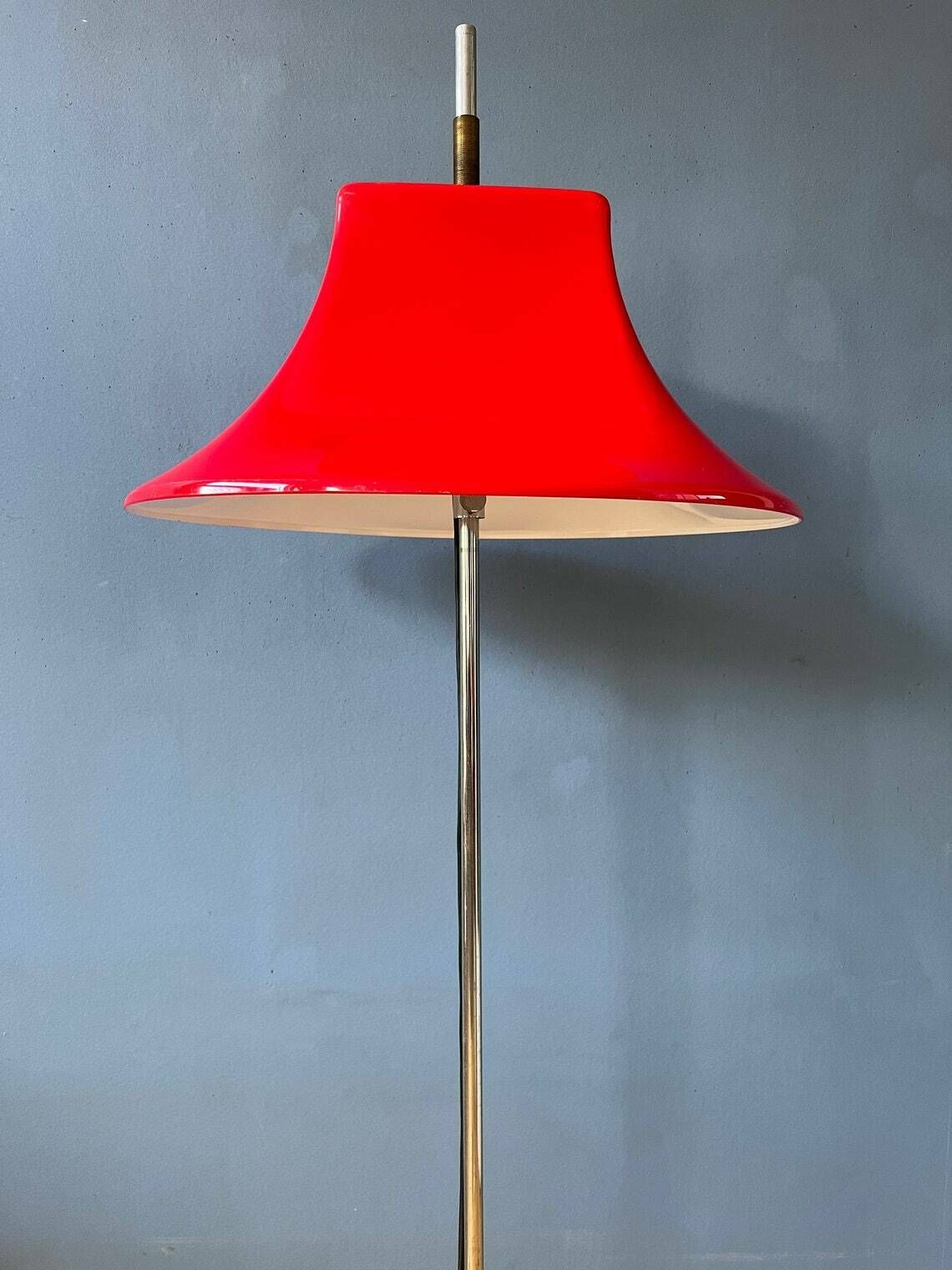 Rode Willem Hagoort Space Age Vloerlamp | Mid Century Acrylglazen Lamp photo buy