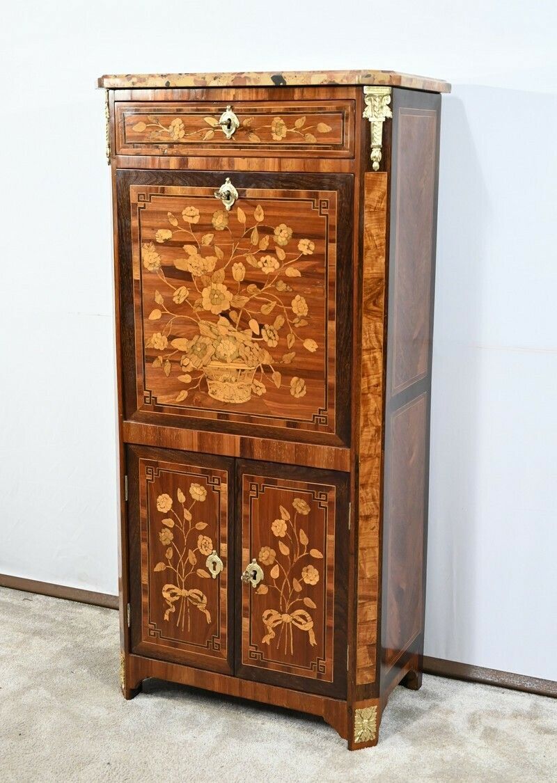 Small Mahogany And Amaranth Secretaire, Louis XVI – 18th Century photo Furniture