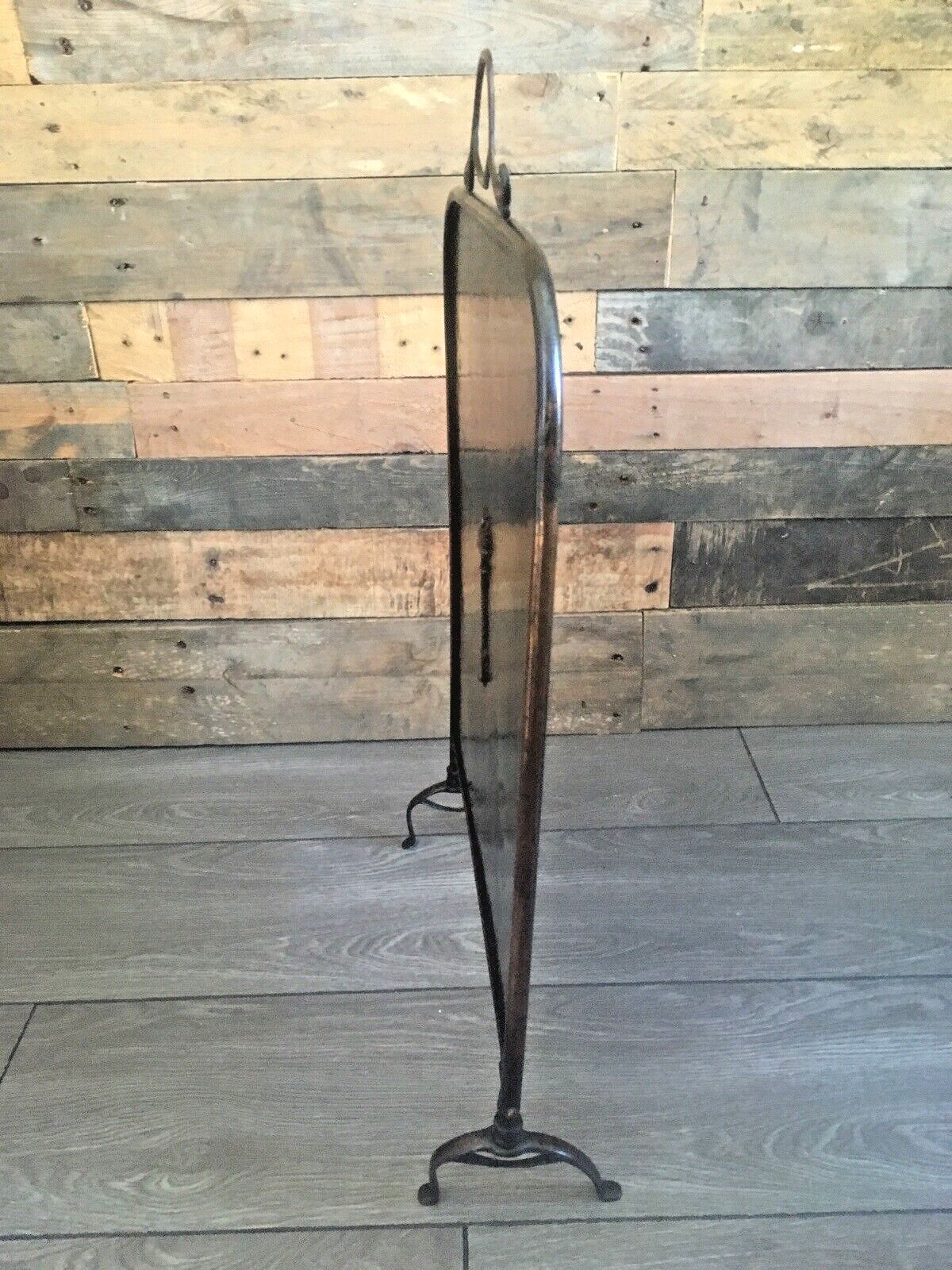 Antique Art Deco Regency Copper Torch Hollywood Fire Guard Screen Country House photo 240.0