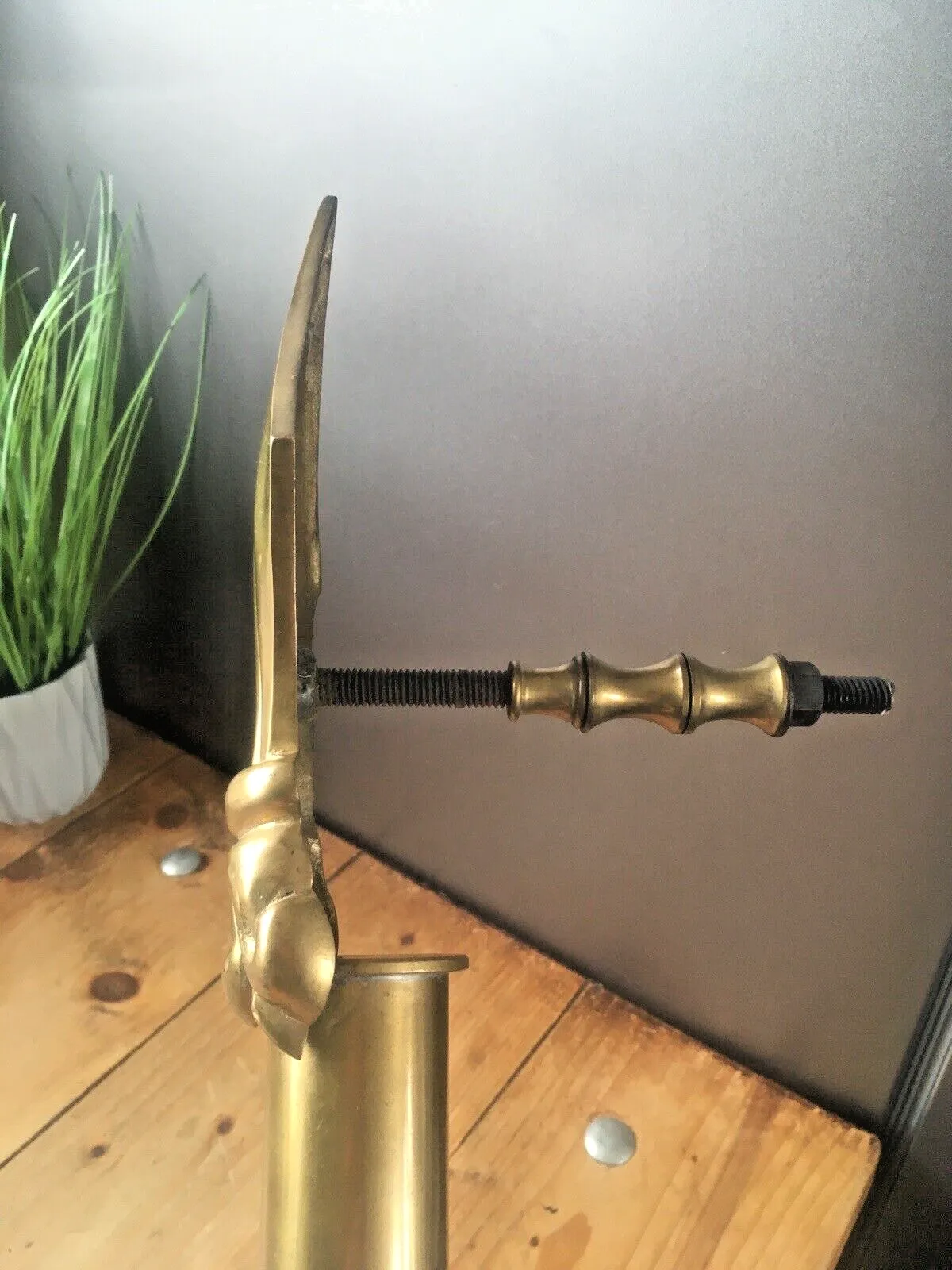 Exceptional Quality Antique Ornate Brass Grand Castle Door Handle Medieval Arrow photo buy