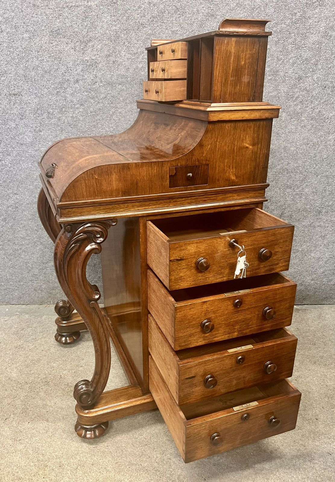 A Superb Victorian Rosewood Pop Up Davenport photo furniture