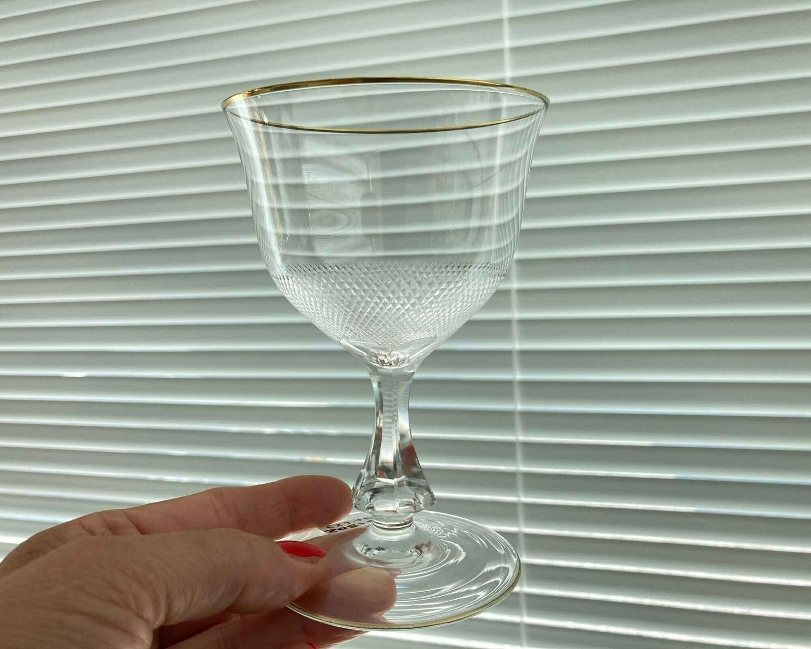 Moser Lloyd Wijnglazen | Kristal Geslepen | Wijngoblets | 6 Stuks | 24 Karaats Gouden Rand photo buy
