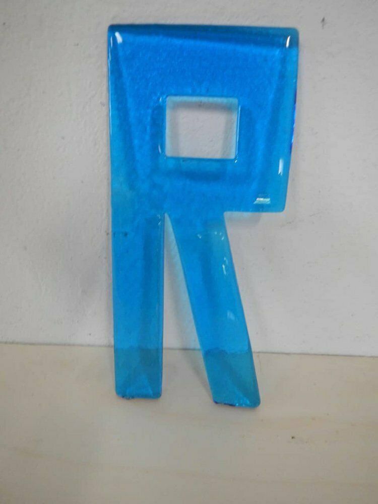 Letter R In Glass, 80s, 1980s, Vintage photo buy