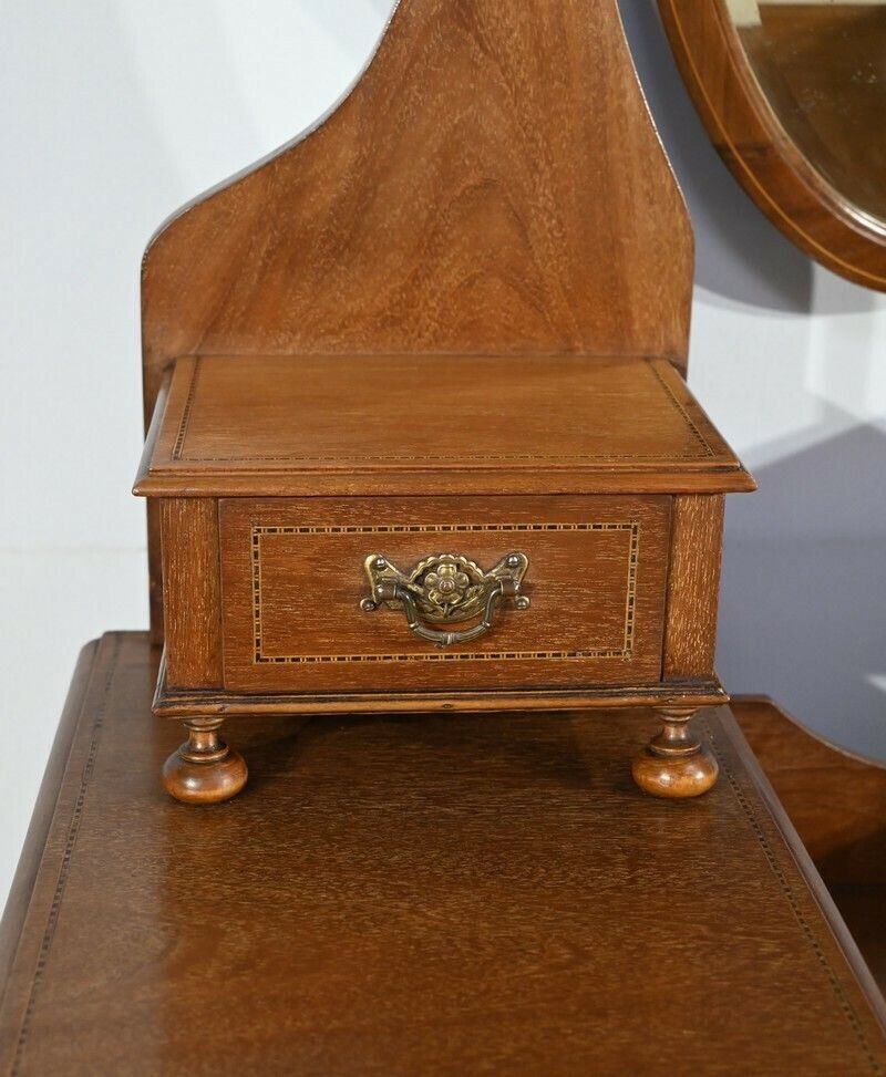 photo furniture Small English Mahogany Dressing Table – 1920