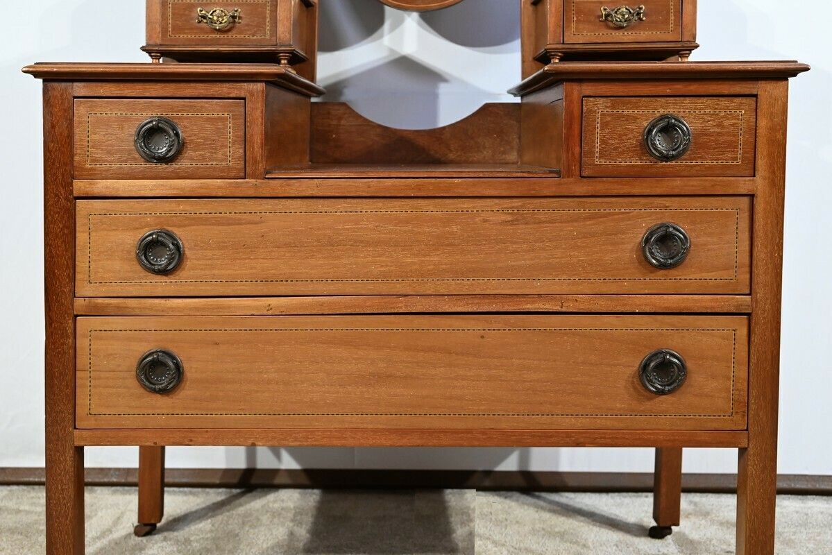 Furniture Small English Mahogany Dressing Table – 1920 photo