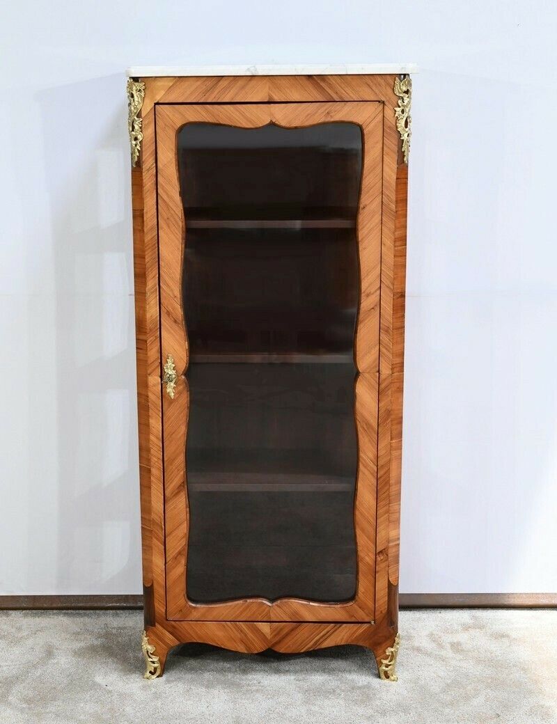 Small Showcase In Rosewood, Louis XV Style   Late 19th Century
