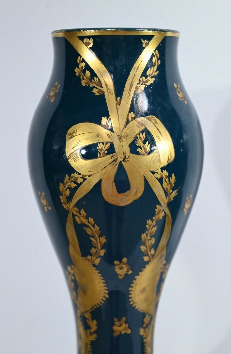 Pair Of Gien Ceramic Vases   Late 19th Century photo vinterior