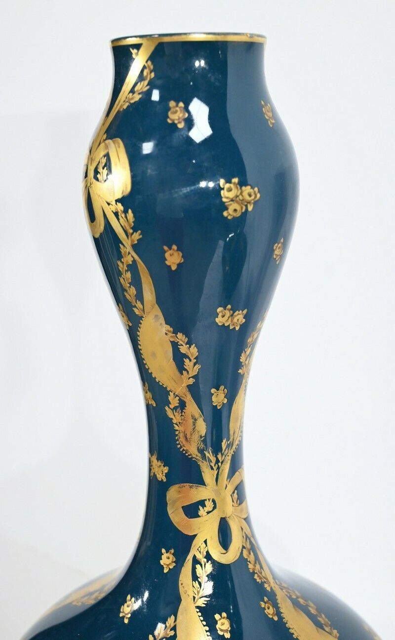 Pair Of Gien Ceramic Vases   Late 19th Century photo buy
