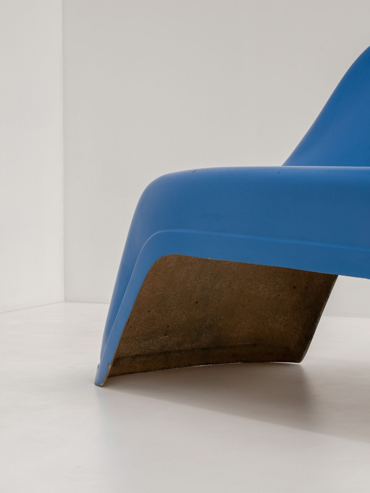 Blue Fiberglass Bench By Walter Papst For Wilkhahn, Germany, 1960s photo buy