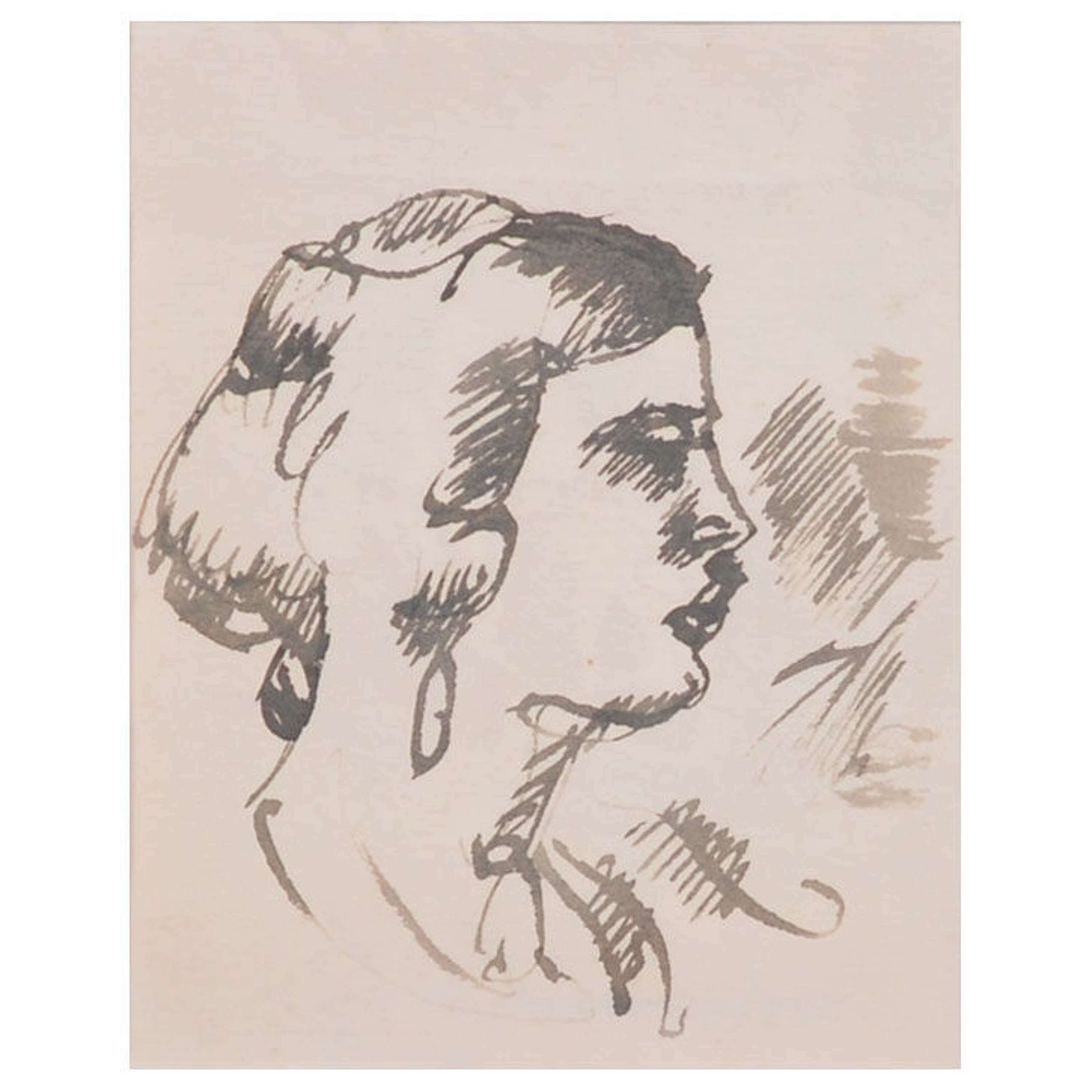 John Duncan Fergusson (1874 1961) Study Of A Lady