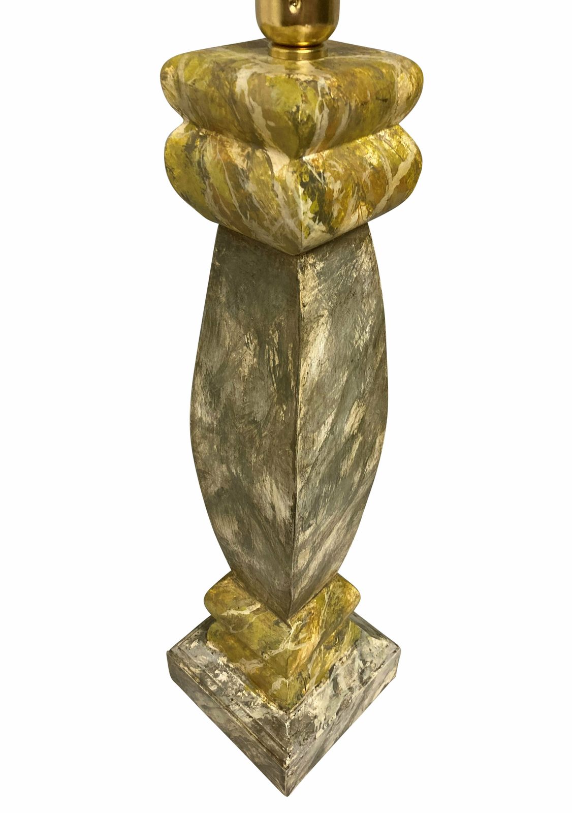 A Pair Of Italian Faux Marble Balustrade Lamps photo Lighting