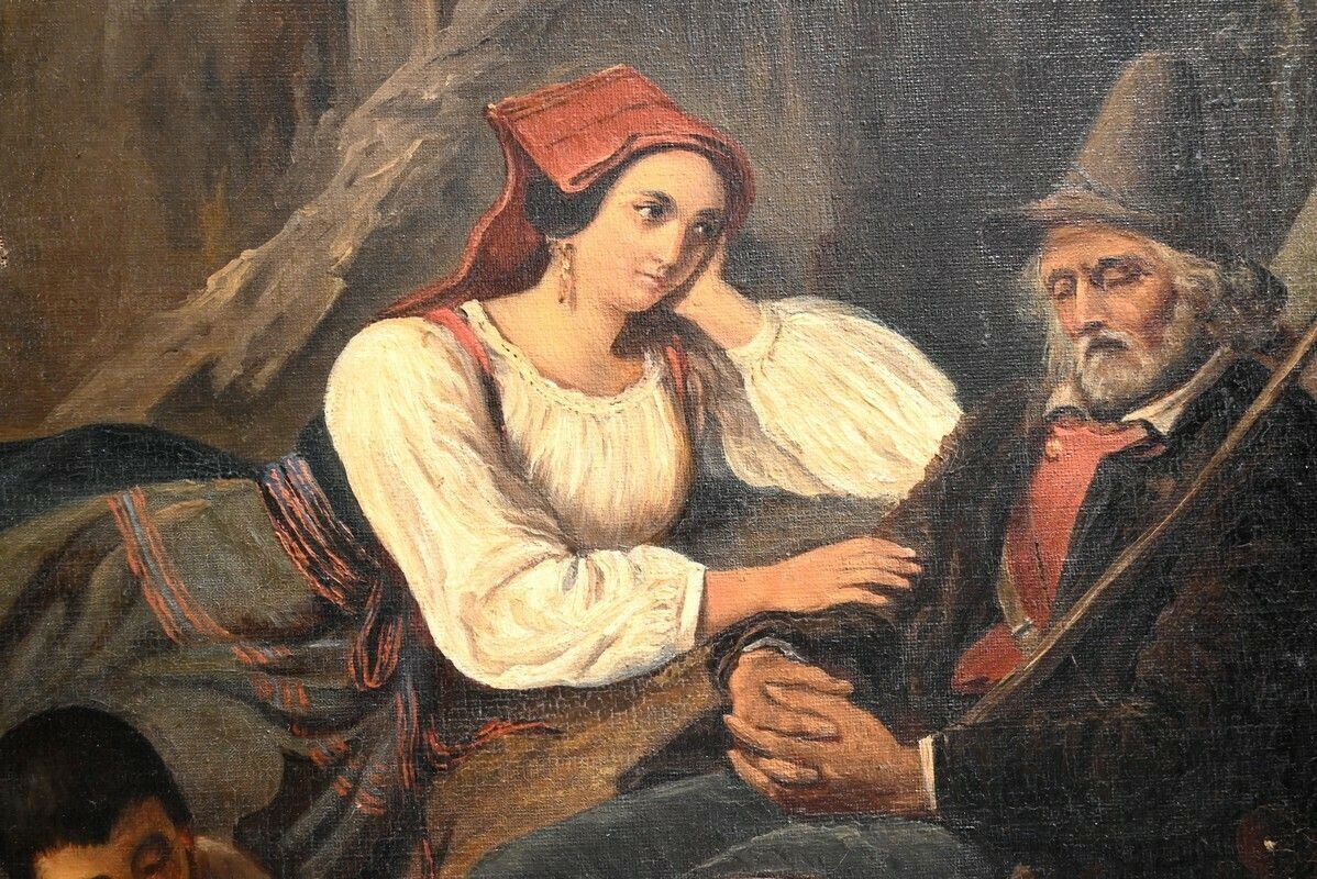Oil On Canvas, 19th Century School – Mid 19th Century photo vinterior