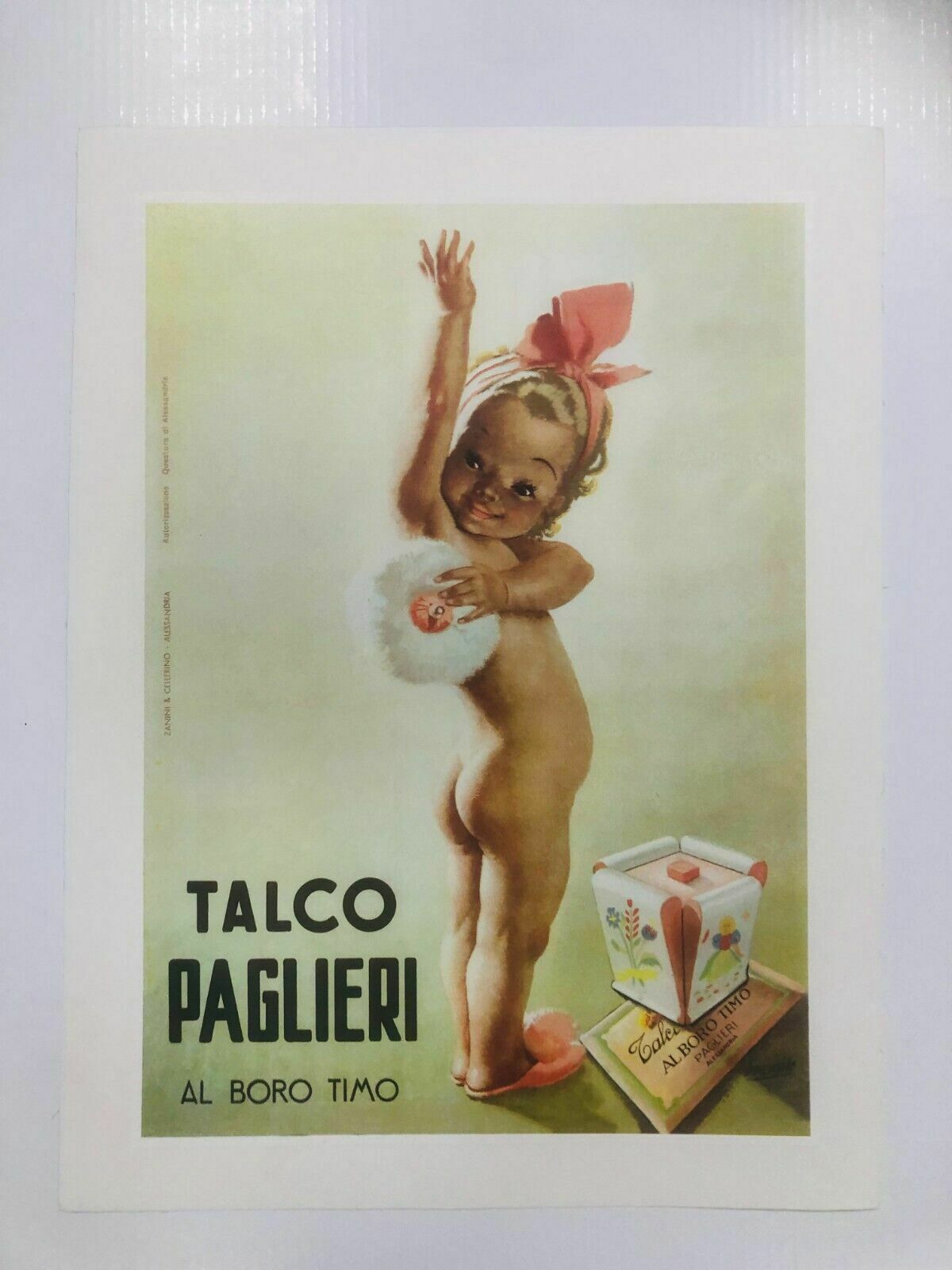 Gino Boccasile, Around 1970   Paglieri Talc   Advertising Vintage Affiche photo Art
