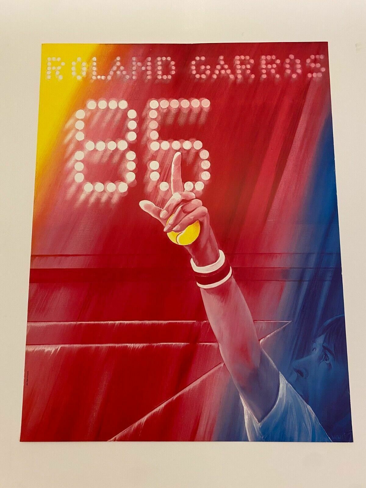 Jacques Monroy, 1985   Roland Garros 85   Advertising Vintage Affiche photo Art
