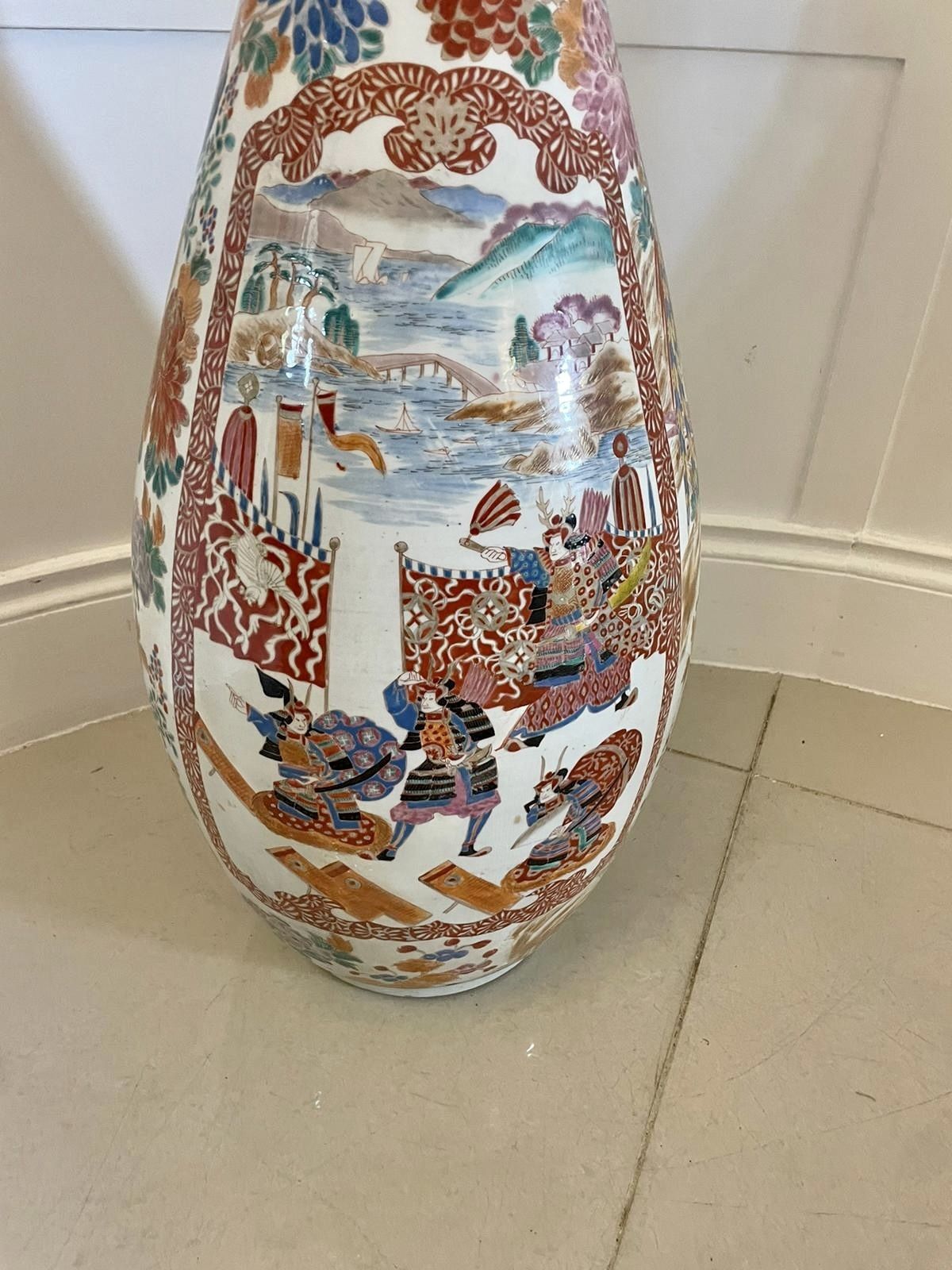 Large Antique 19th Century Quality Japanese Imari Floor Standing Vase photo vintage