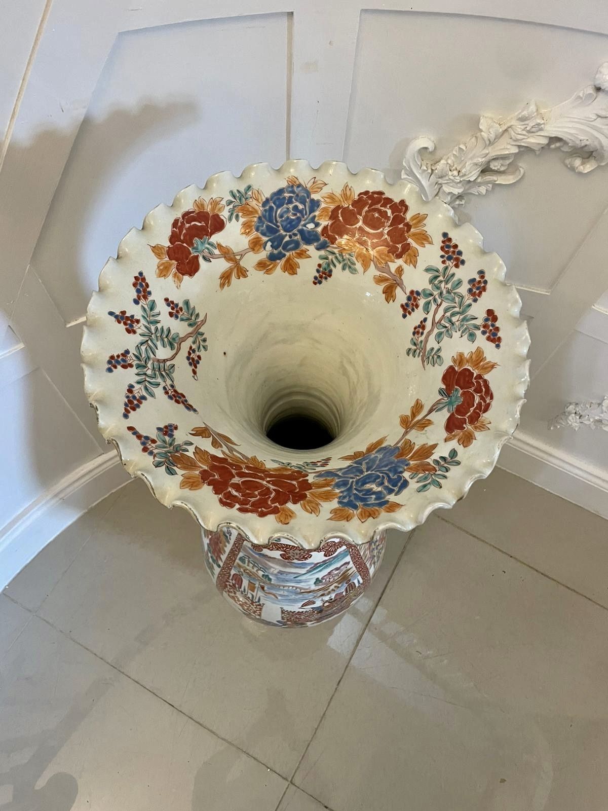 photo for sale Large Antique 19th Century Quality Japanese Imari Floor Standing Vase