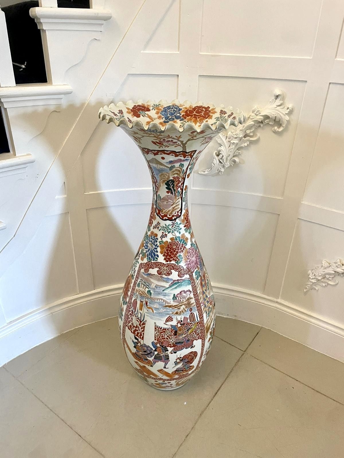 Large Antique 19th Century Quality Japanese Imari Floor Standing Vase