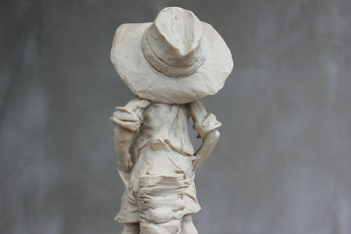 Capodimonte Figurine Boy With Pipe By G. Armani Rare Collectible Statue Love Tales Christmas Gift photo vinterior