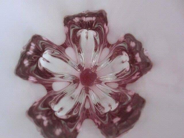 photo furniture Decorative Czech Sommerso Pink Chribska Art Glass Tulip Bud Vase
