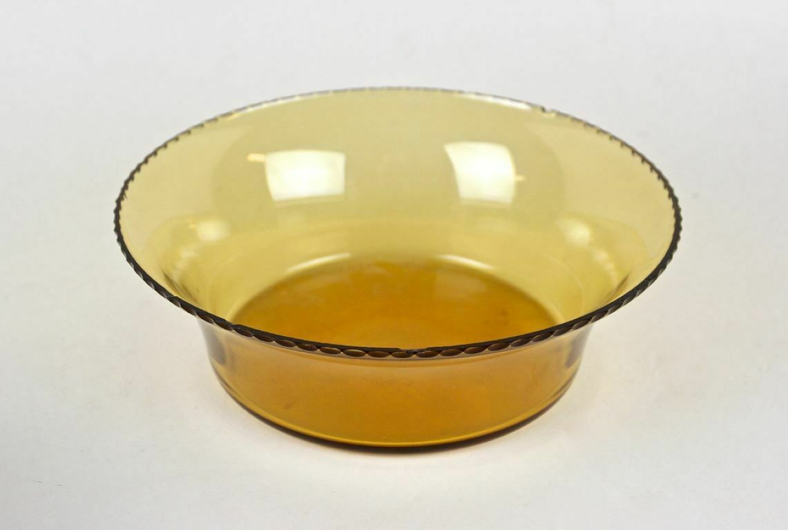 photo for sale 20th Century Art Nouveau Silver Basket With Ambercolored Glass Bowl, At Ca. 1900