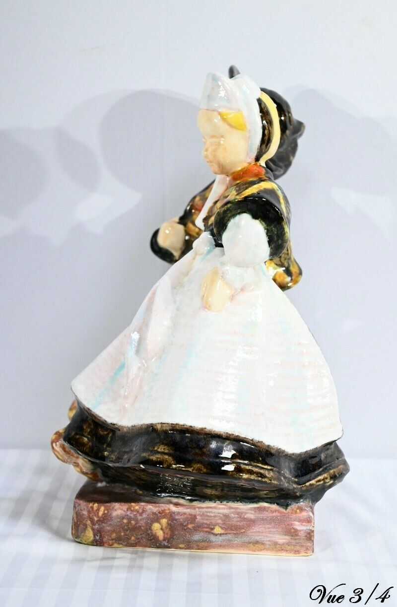 Home Decor Earthenware Sculpture, Signed Bel Delcourt, Hb Henriot – 1960 photo