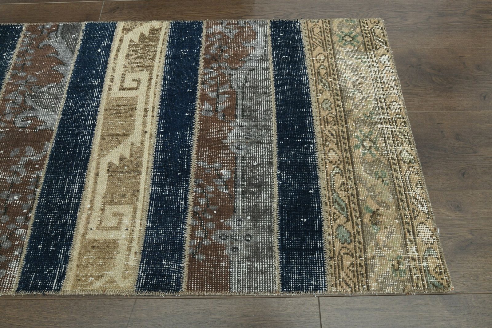 2x5 Vintage Turkish Oushak Small Runner, Handmade Wool Carpet, Hallway Rug, One Of A Kind, Anatolian, Farmhouse Decor, Patchwork Carpet photo Textiles