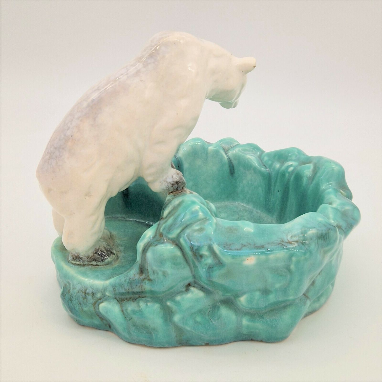Art Deco Ceramic Bowl With Polar Bear By Ditmar Urbach. 1930   1935 photo furniture