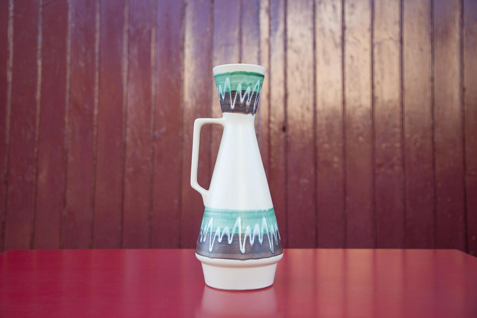 photo furniture Vase West Germany 272/35, German Ceramic Vase With Handle, Flower Pot, Pottery, Kitchen Decoration, Home Decor,