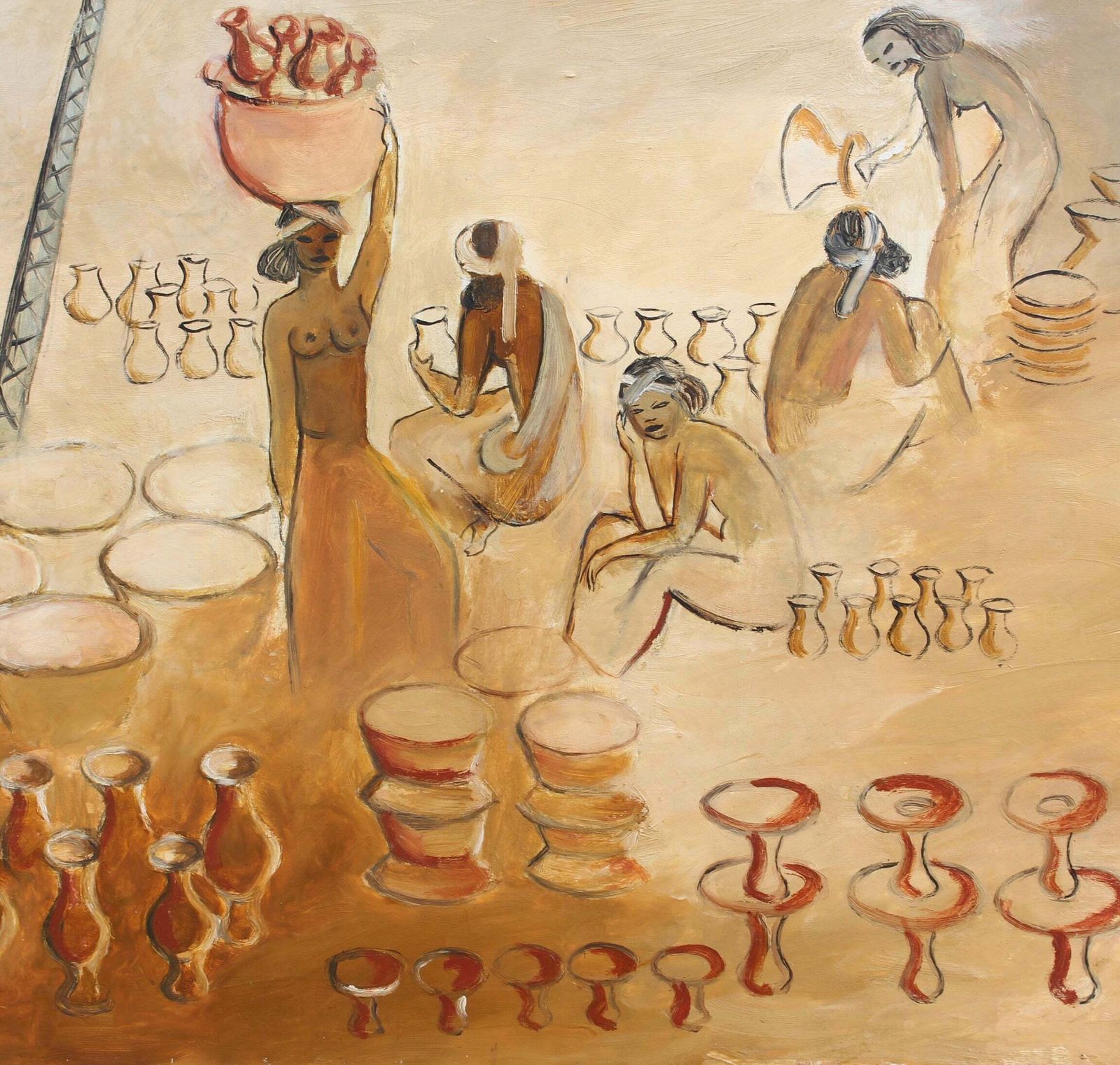 1400.0 Balinese Pottery Market' By Régine Van Den Broek D'obrenan (1931) photo