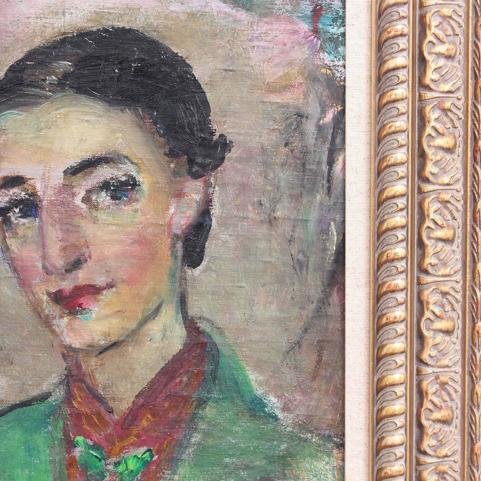 photo vintage Self Portrait Of The Artist' By Lilian E. Whitteker (1952)