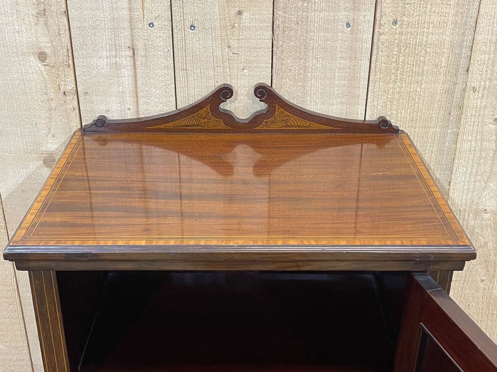 1 Door Mahogany Bookcase, English Work From The 19th Century photo vinterior