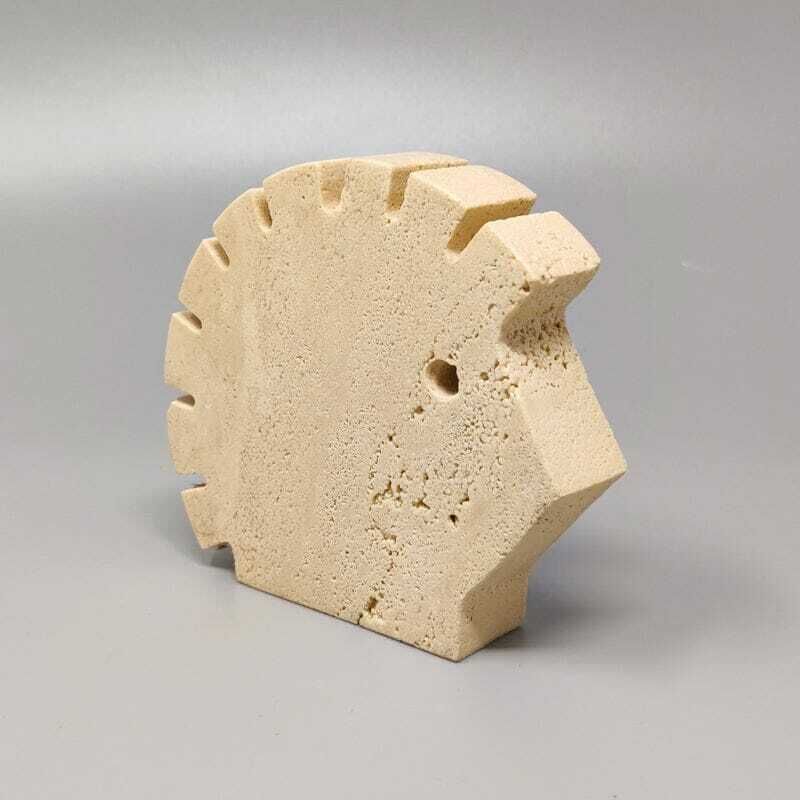 1970s Original Big Travertine Hedgehog Sculpture By Enzo Mari For F.Lli Mannelli photo Art