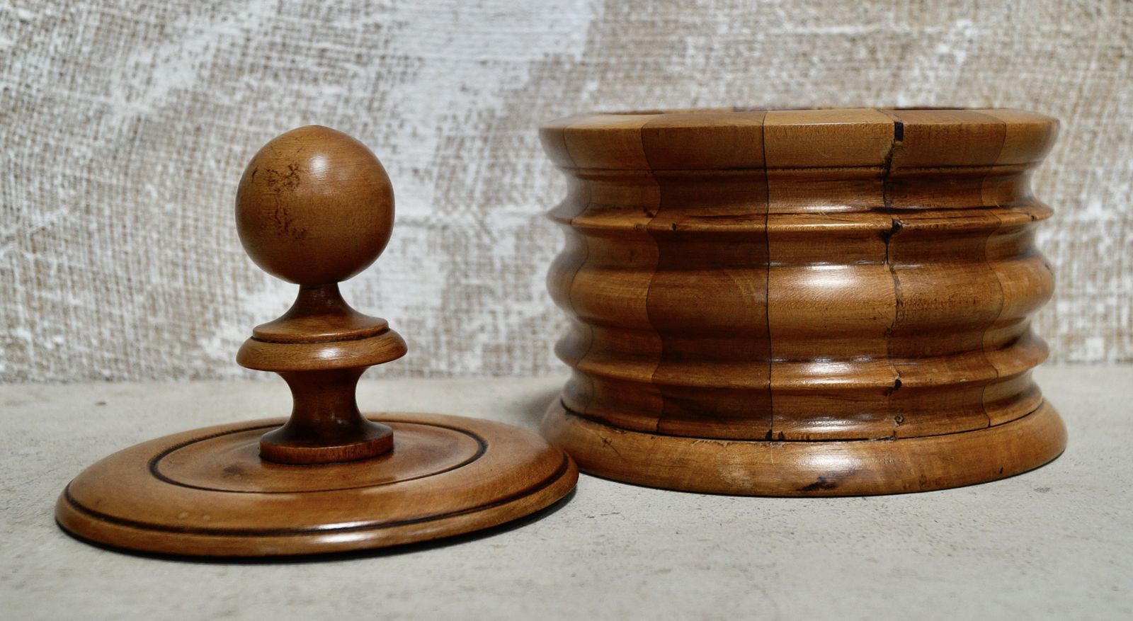 Antique Treen 19th Century Dutch Tobacco Jar photo for sale