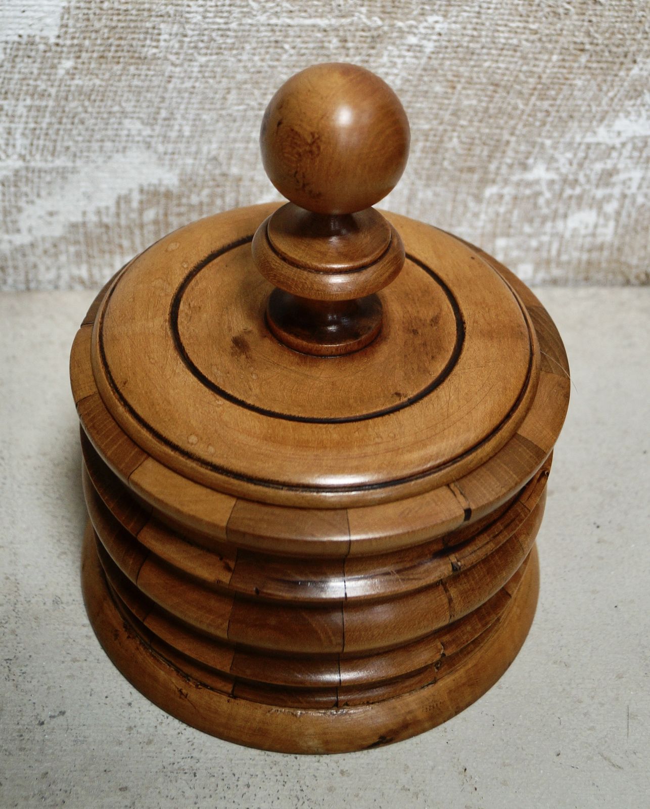 Antique Treen 19th Century Dutch Tobacco Jar photo Home Decor