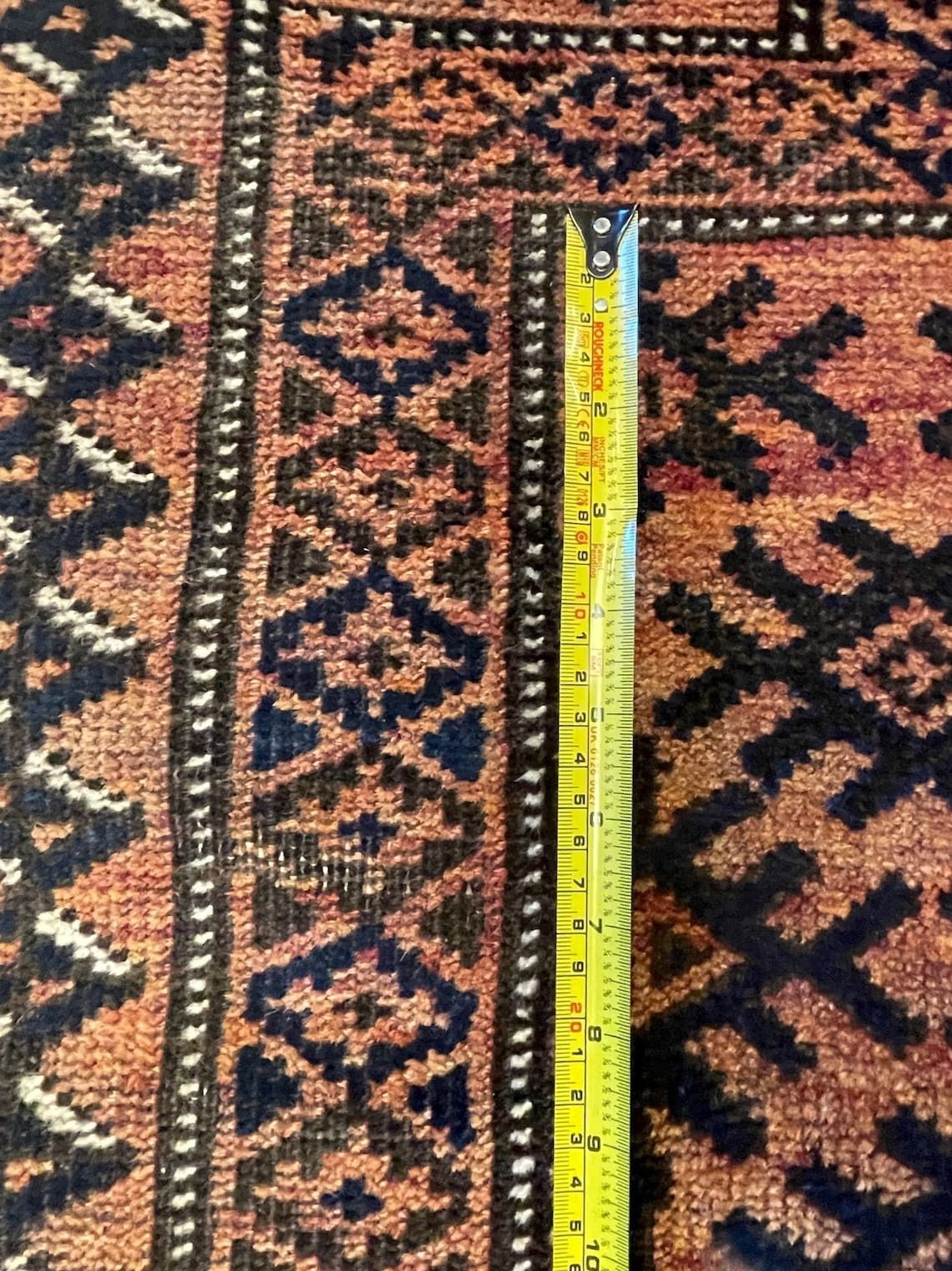 Medium Antique Afghan Rug 100% Wool Dating photo buy