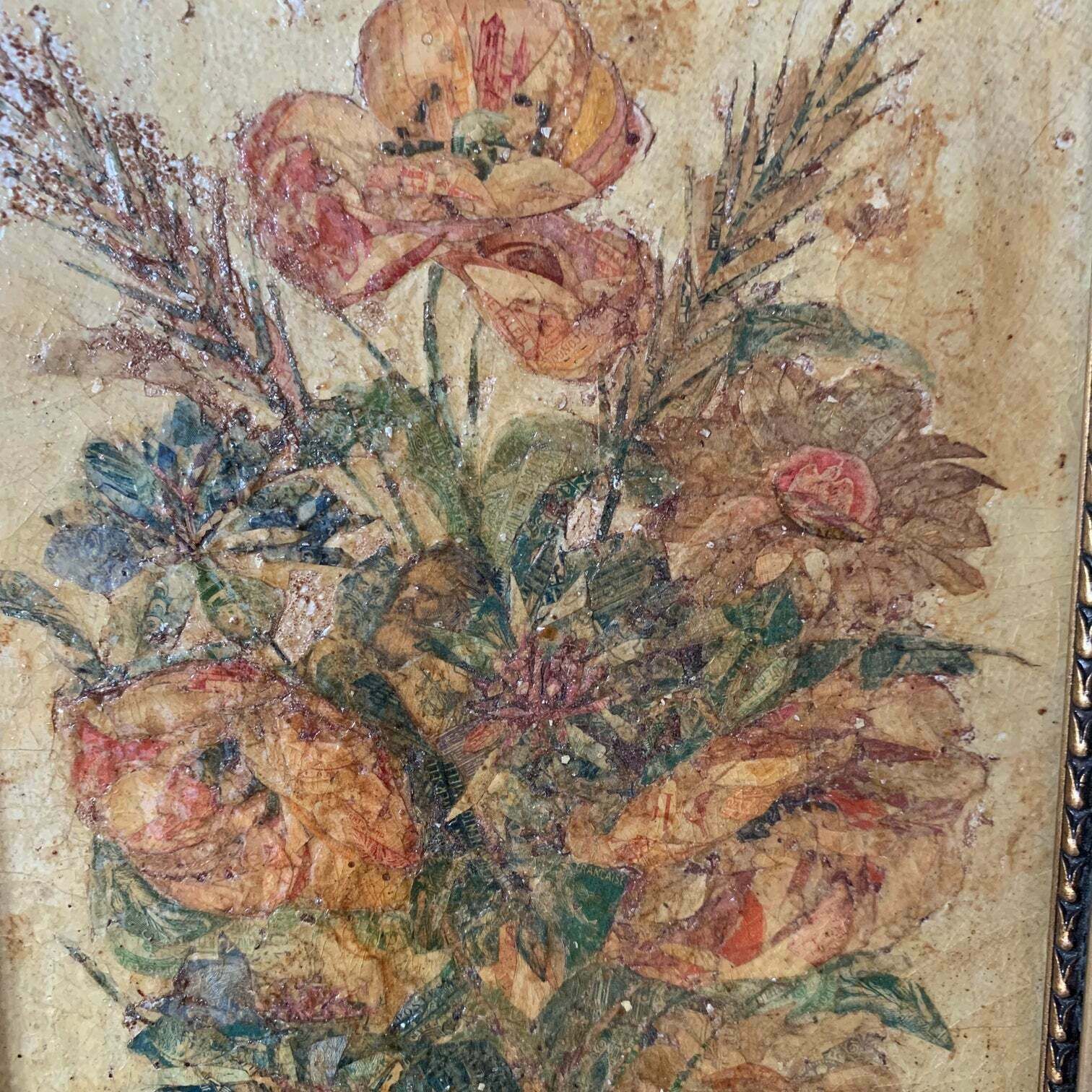 Flower Mixed Media Painting photo furniture