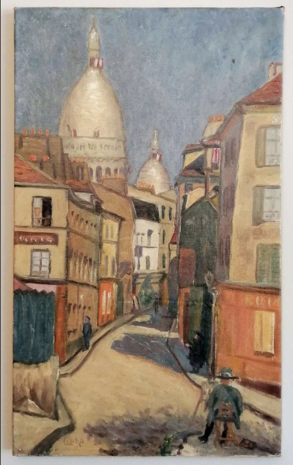 The Artist At Monmartre, French School, Oil On Canvas, Early 20th Century photo furniture