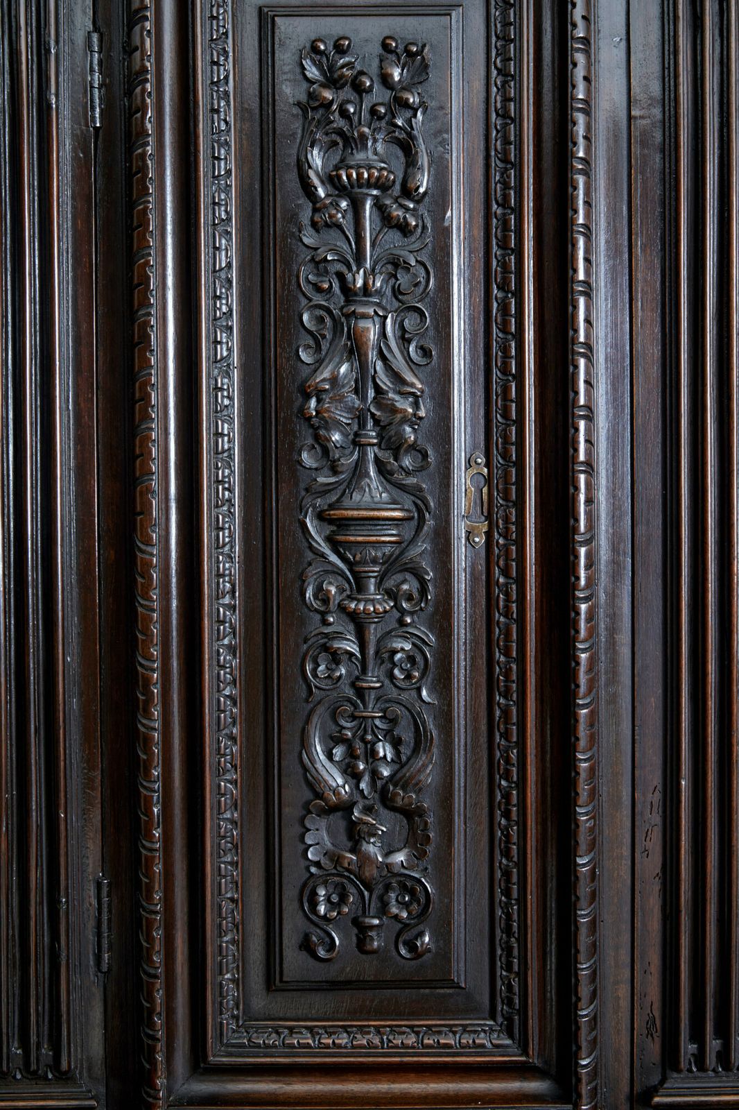 Mid 19th Century Profusely Carved French Walnut Cabinet photo for sale