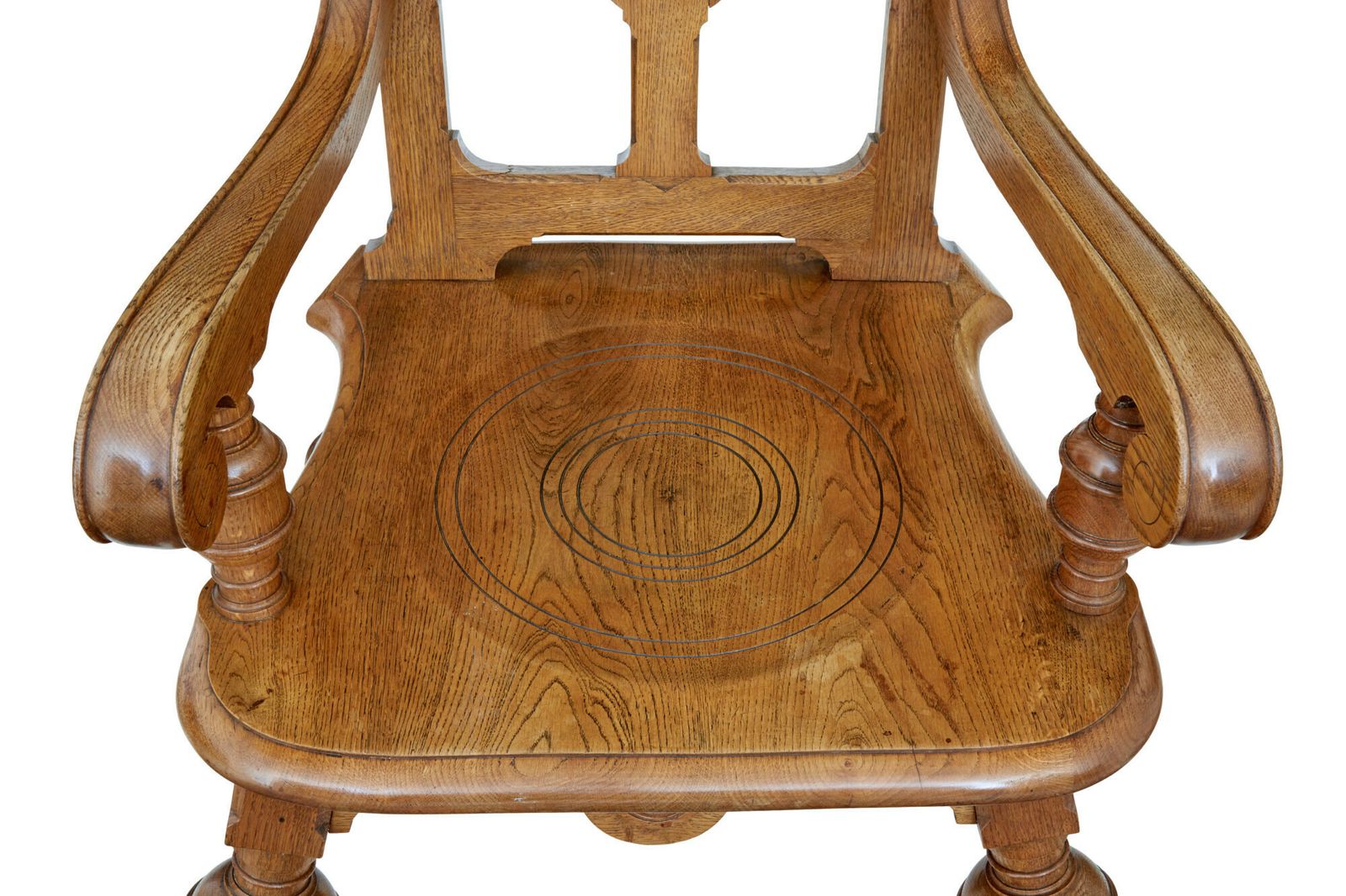 Late 19th Century Carved Oak Arts And Crafts Armchair photo 1315.0