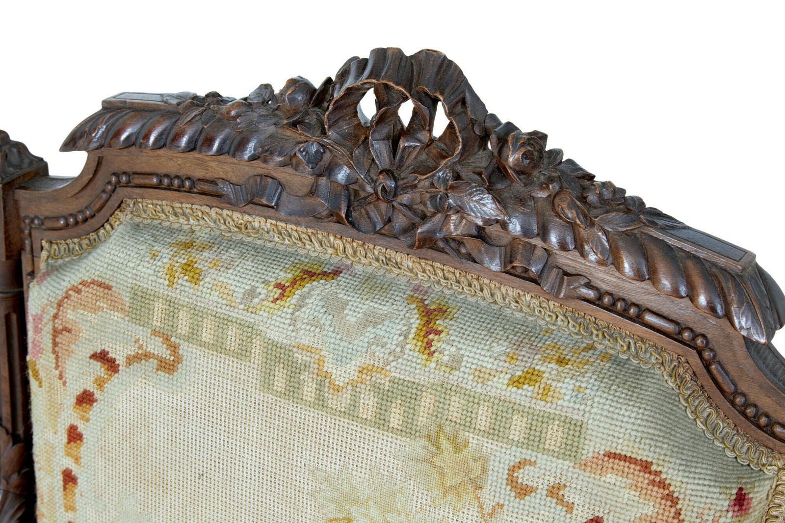 19th Century French Carved Walnut Tapestry Armchairs photo furniture