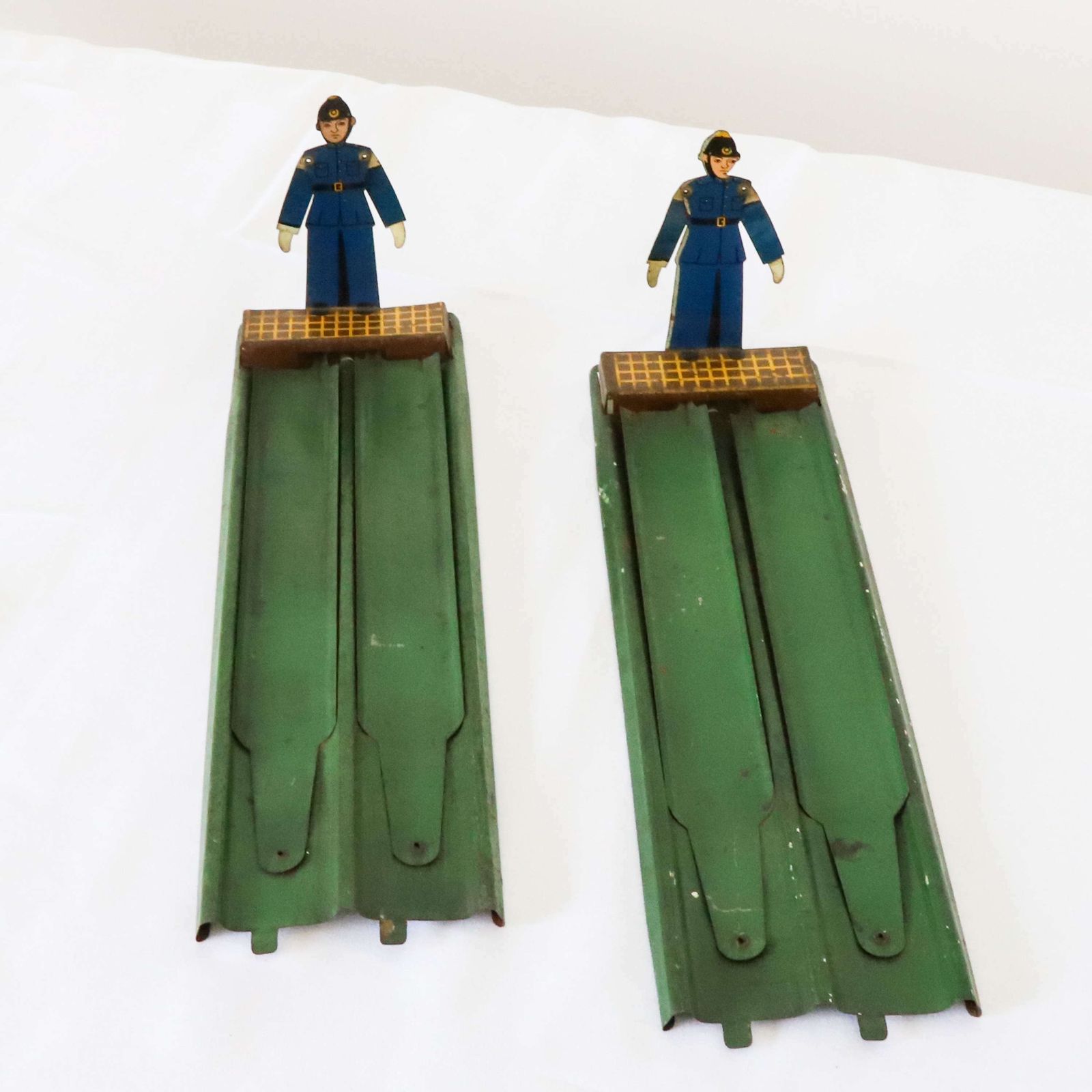 Pair Of English Mid Century Toleware Tin Plate Toys photo for sale