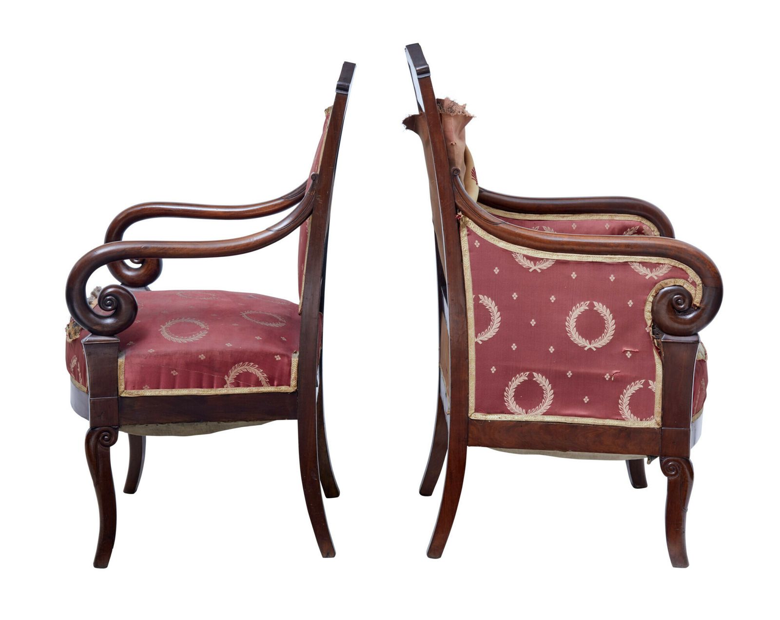 Set Of 4 Mid 19th Century Danish Mahogany Armchairs photo vintage