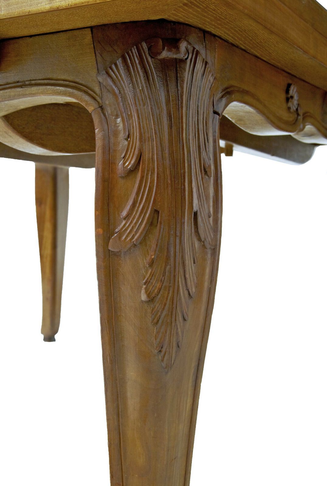 19th Century French Inlaid Fruitwood Extending Dining Table photo vinterior