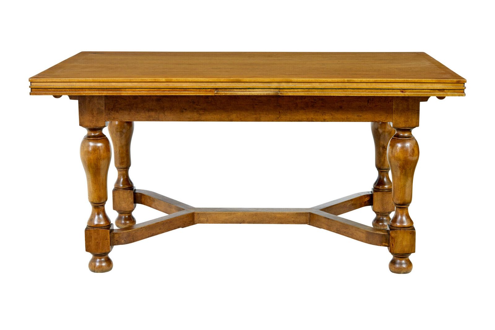 photo for sale Early 20th Century Birch Extending Dining Table